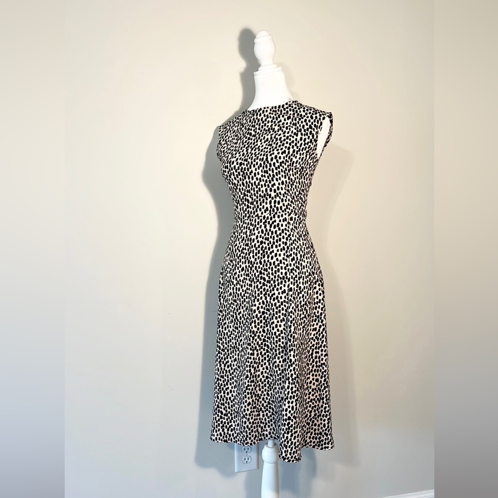 Leith print slit sheath dress